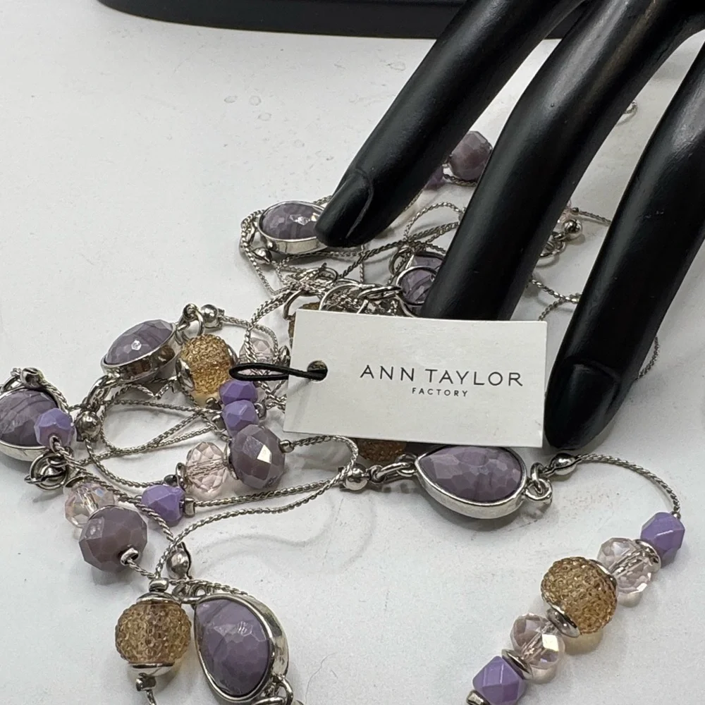 Lavender and Silver Multi-Bead‎ Necklace